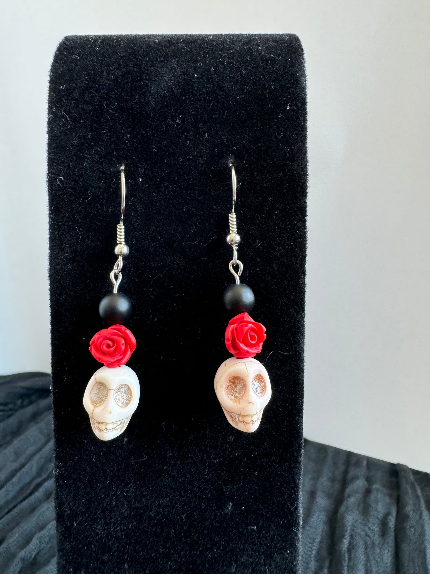 Simple Day of the Dead Dangle Earrings