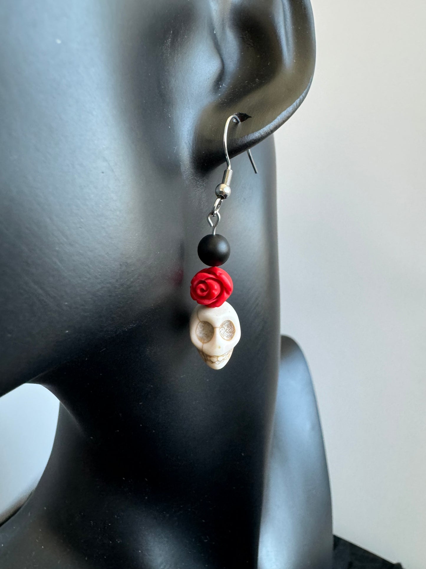 Simple Day of the Dead Dangle Earrings