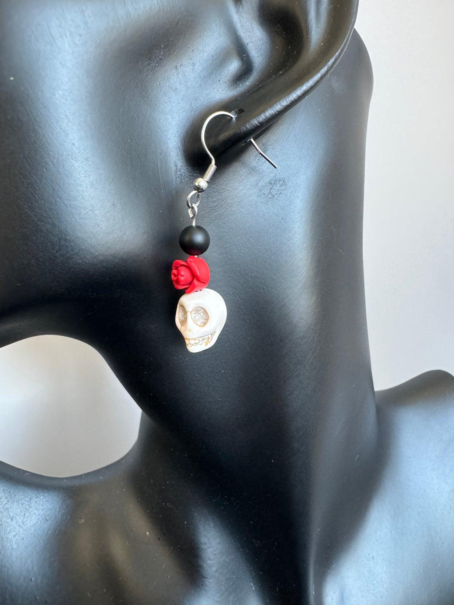 Simple Day of the Dead Dangle Earrings