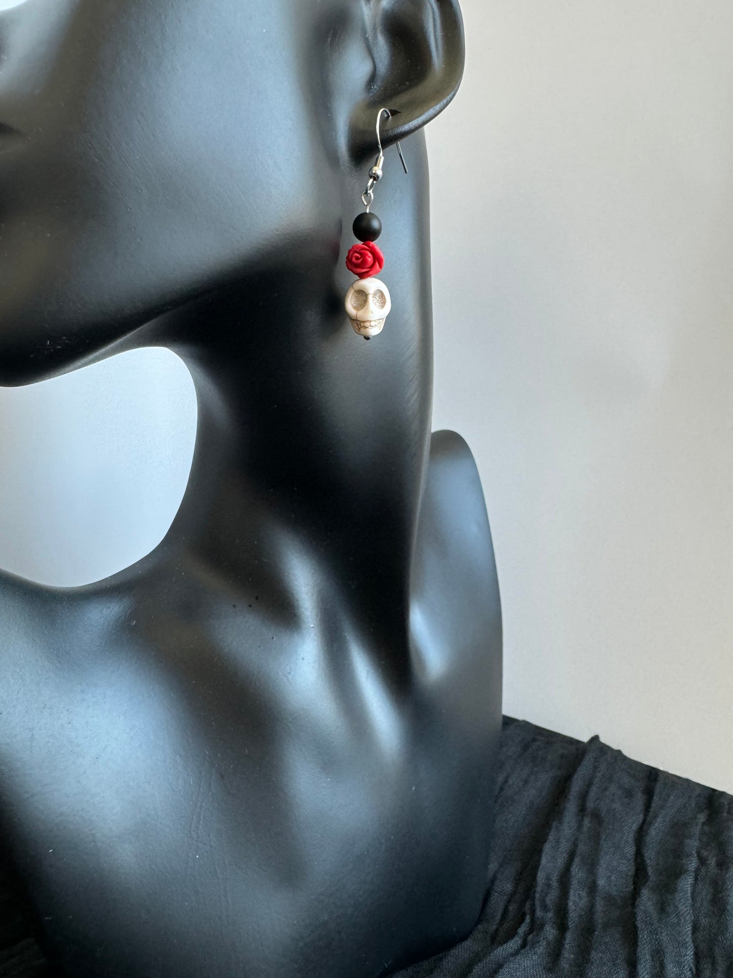 Simple Day of the Dead Dangle Earrings