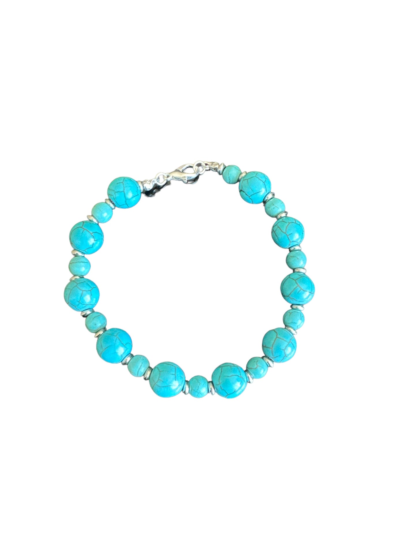 Blue Turquoise Gemstone Bracelete