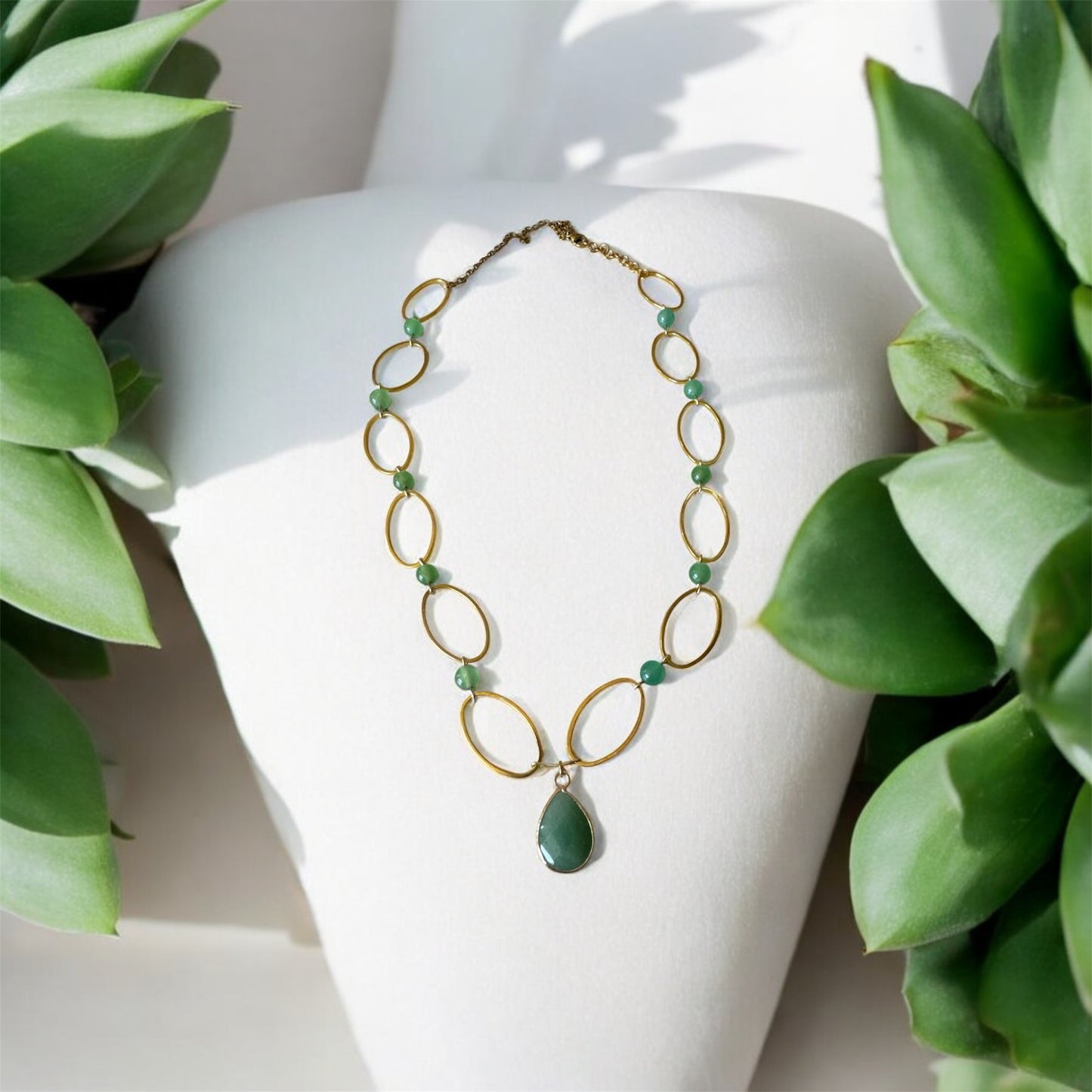 Green Aventurine Gemstone Necklace